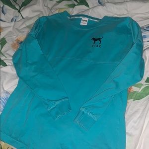 Pink Brand Blue Long Sleeve Shirt